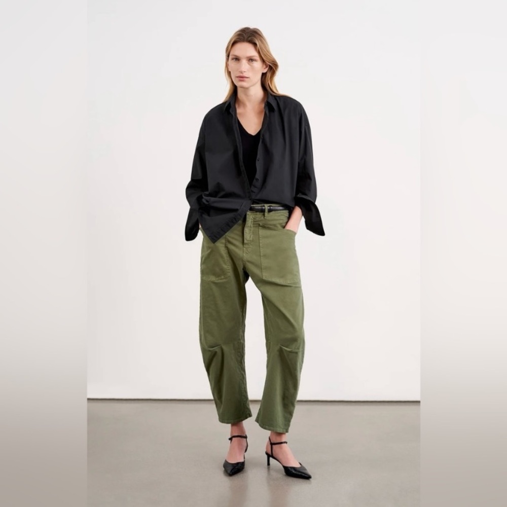 Nili Lotan Shon Pant Camo Green Size 8